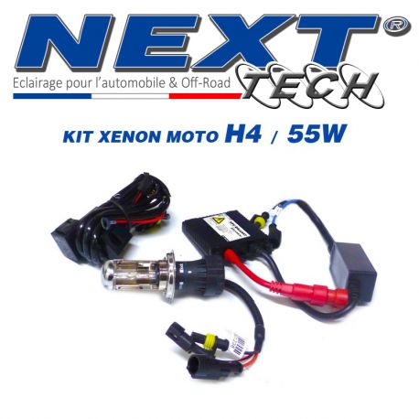 Kit xenon moto & scooter slim H4 55W XPO™ anti-erreur Next-Tech® Kit xenon moto & scooter slim H4 55W XPO™ anti-erreur Next-Tech®