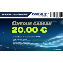 Chèque cadeau 20,00€ idée cadeau - Next-Tech®