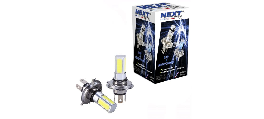 Ampoule H4 30W LED 270° blanc - Next-Tech® équivalent à 75W