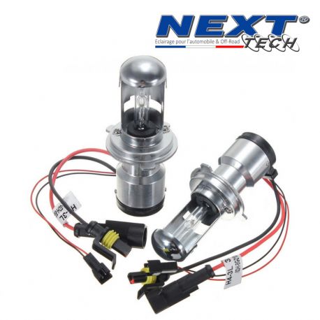 Ampoules bi xénon métal H4R 55W de rechange Next-Tech® vendues par paire Ampoules bi xénon métal H4R 55W de rechange Next-Tech® vendues par paire