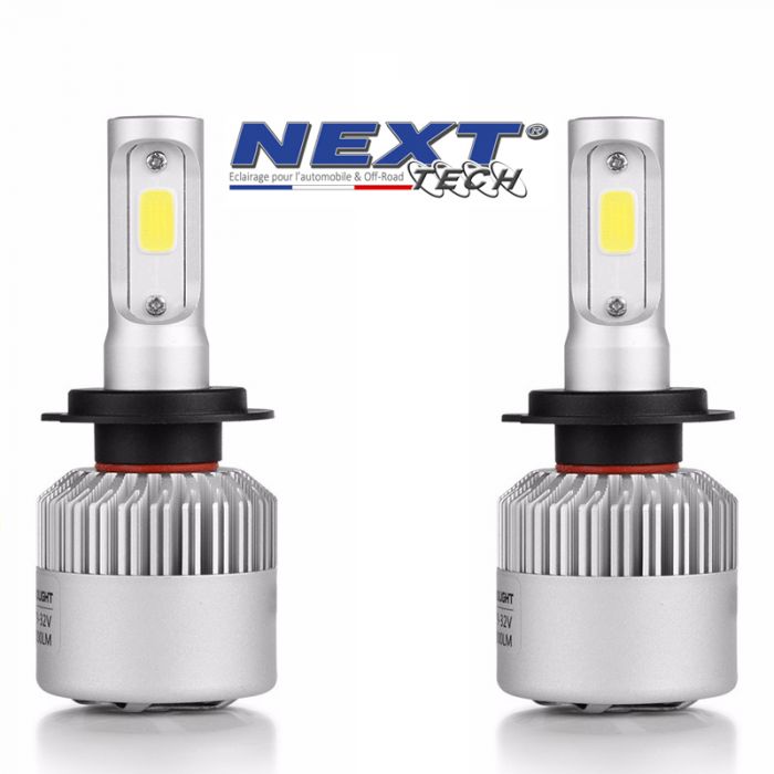 Ampoules H7 LED mini ventilées 75W blanc - Next-Tech®