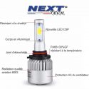 Ampoule LED moto ventilée H7 75W blanc - Next-Tech®