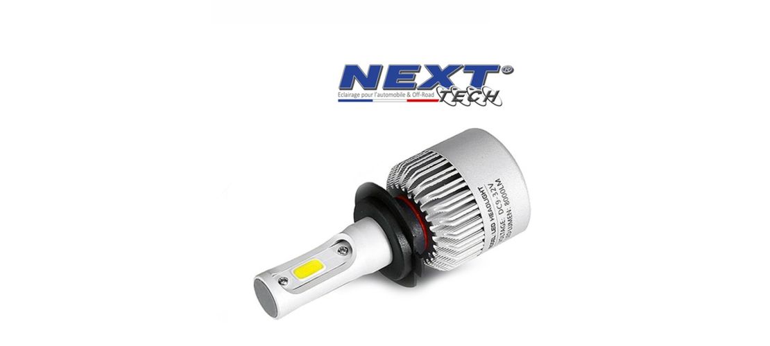 Ampoule LED moto ventilée H7 75W blanc NextTech®