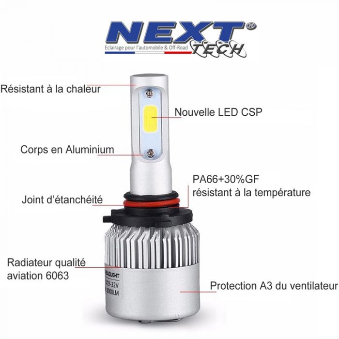 Ampoules LED H1 40W Blanches Next-Tech