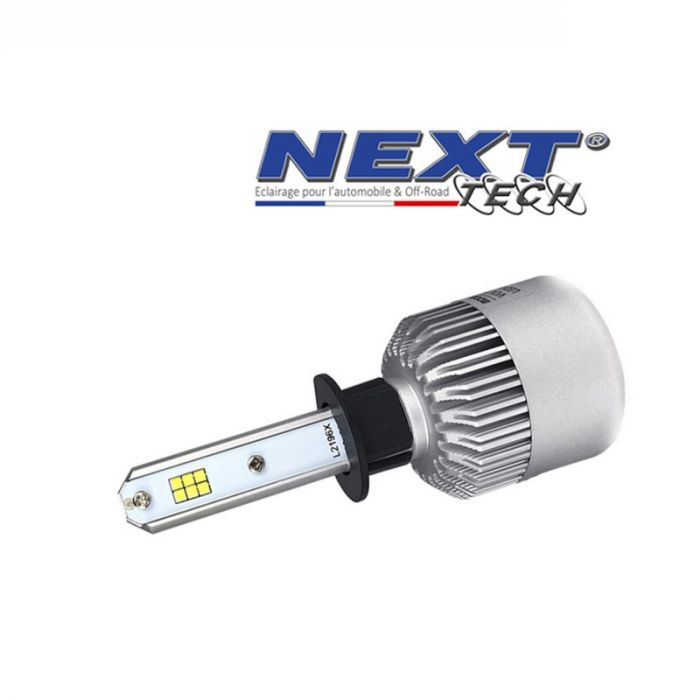 Ampoule LED moto ventilée H1 75W blanc Next-Tech