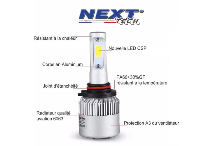 9005 Led Hb3 Moto Blanc Ventilée Next Ampoule 75w Tech® ebED9YWH2I