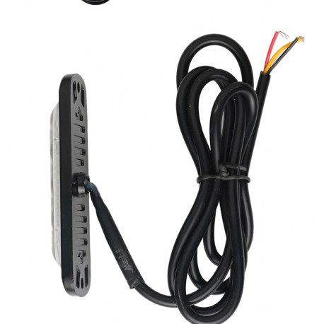 Feu de penetration signalisation flash 12/24V 12W a 4LED - Orange Feu de penetration signalisation flash 12/24V 12W a 4LED - Orange
