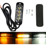 Feu de penetration signalisation flash 12/24V  12W à 4 LED - Bicolore
