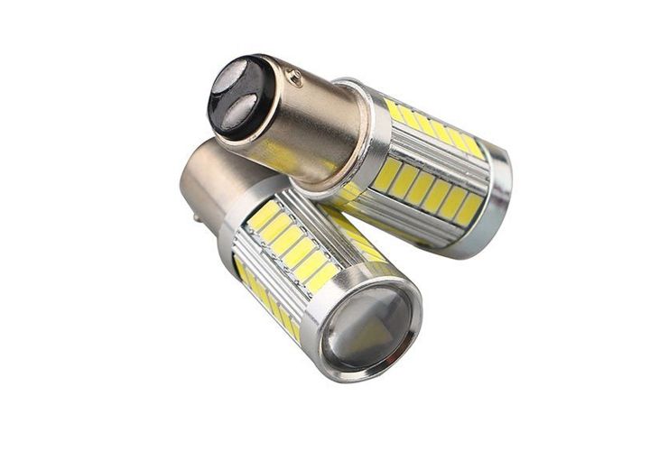 Ampoules P21/5W LED rouge BAY15D 1157 CANBUS feu de stop et veilleuse