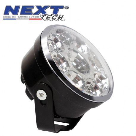 Feux de jour rond 70mm 9 LED pour voiture, moto et quad - Next-Tech® Feux de jour rond 70mm 9 LED pour voiture, moto et quad - Next-Tech®