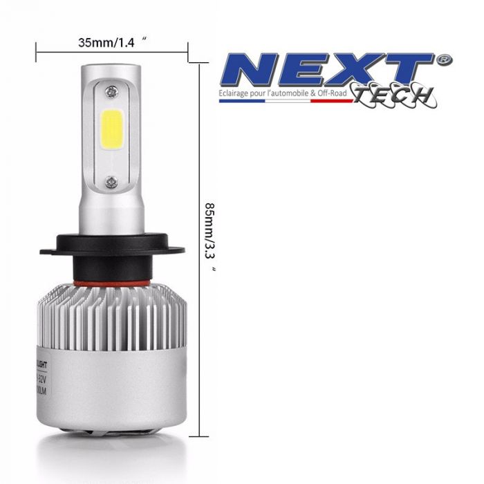 Ampoules LED ventilées H4 75W blanc - Next-Tech®