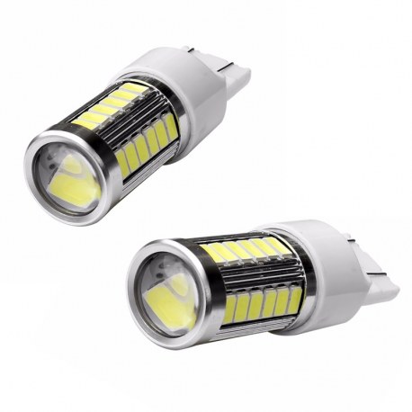 Veilleuses T20 LED W21W ampoules feux de jour - blanc Veilleuses T20 LED W21W ampoules feux de jour - blanc