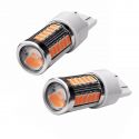 Veilleuses T20 LED W21W ampoules clignotants - Orange
