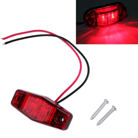 Feu de gabarit LED 12v pour remorque et voiture - Rouge