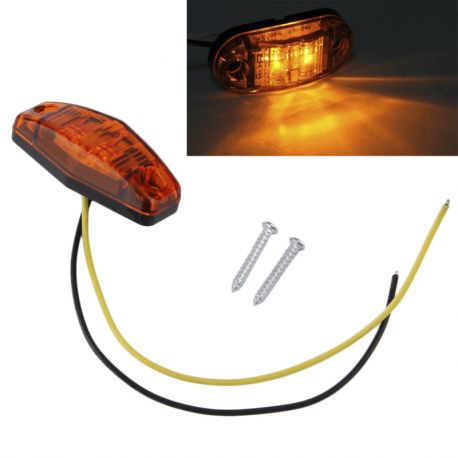 Feu de gabarit LED 12v pour remorque et voiture - Orange