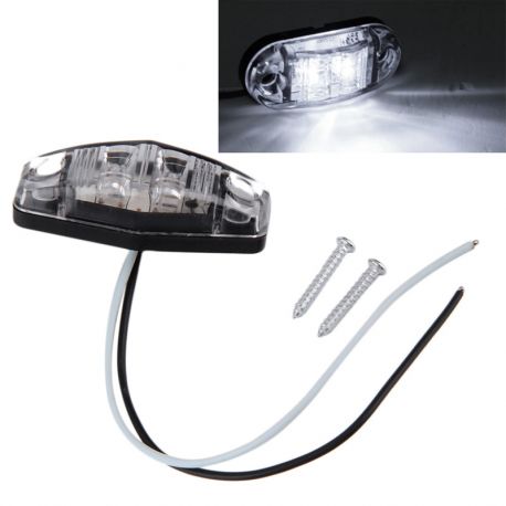 Feu de gabarit LED 12v pour remorque et voiture - Blanc Feu de gabarit LED 12v pour remorque et voiture - Blanc