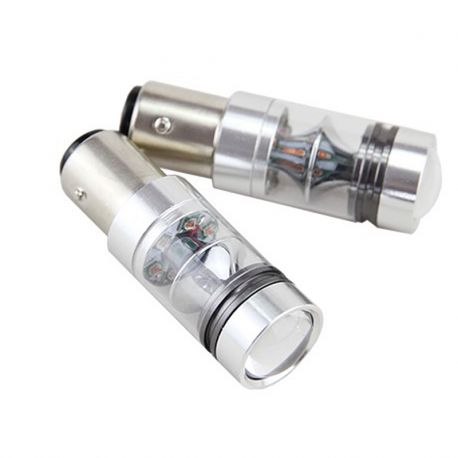 Ampoules P21/4 LED BAZ15D CANBUS 360° feu de stop - Rouge Ampoules P21/4 LED BAZ15D CANBUS 360° feu de stop - Rouge