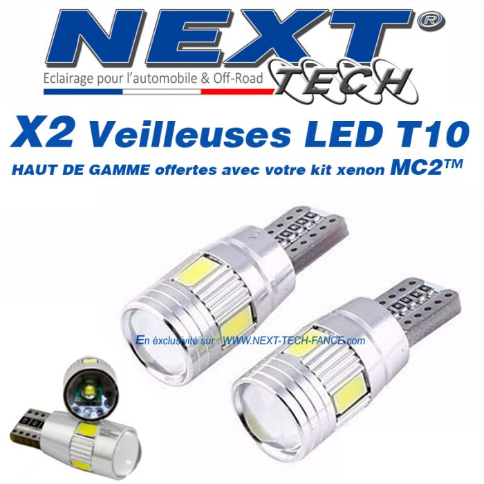 Pack de 2 ampoules H7 - 8000K - 35W de rechange pour Kit Xénon HID auto et  moto.