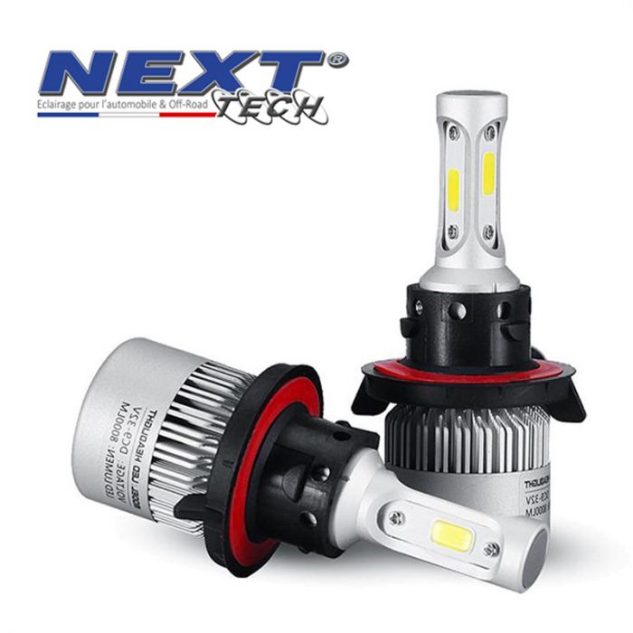 Ampoules H4 LED 75W ventilées compactes blanc Next-Tech