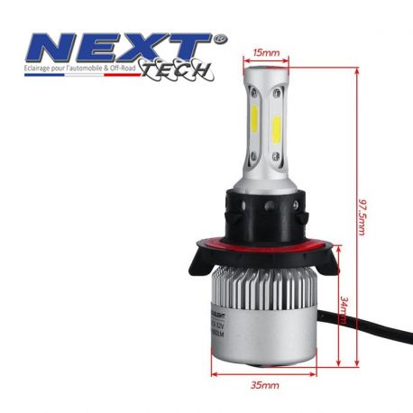 Ampoules LED ventilés H13 75W blanc - Next-Tech® Ampoules LED ventilés H13 75W blanc - Next-Tech®
