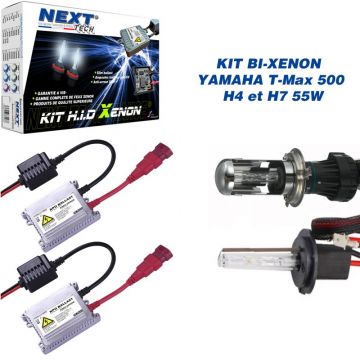 H7 Xenon 55 Watt 6000K per T-Max 2 LED in Omaggio ENTRA LUMINOSISSIMO TMAX Kit H4 BIXENON 