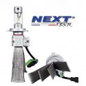 Ampoules LED H7 55W extra courtes - Tresse acier - Next-Tech®