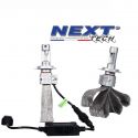 Ampoules LED H7 55W extra courtes - Tresse acier - Next-Tech®