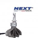Ampoule moto LED H7 55W extra courte - Tresse acier - Next-Tech®