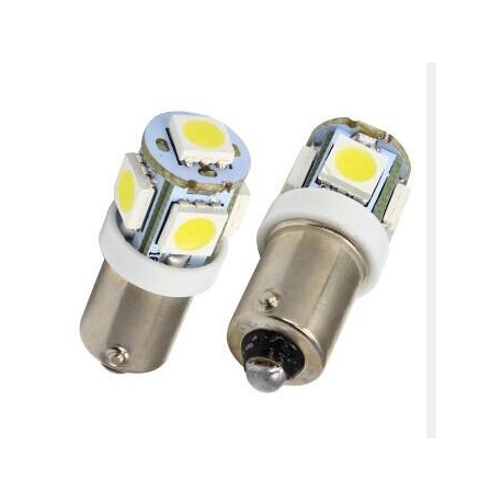 Ampoules veilleuses à LED BAU9S / 12V 10W décalée - Blanc