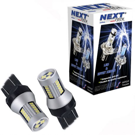 Veilleuses Ampoules LED T20 W21/5W - Canbus - Anti-erreur ODB - Blanc Veilleuses Ampoules LED T20 W21/5W - Canbus - Anti-erreur ODB - Blanc