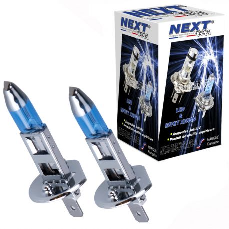Ampoules H1 100W effet xenon - Magic White 5000K - Next-Tech® Ampoules H1 100W effet xenon - Magic White 5000K - Next-Tech®
