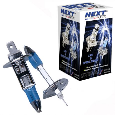 Ampoules H1 100W effet xenon - Magic White 5000K - Next-Tech® Ampoules H1 100W effet xenon - Magic White 5000K - Next-Tech®