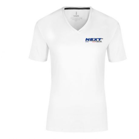 T-Shirt blanc col en V femme Next-Tech® France T-Shirt blanc col en V femme Next-Tech® France