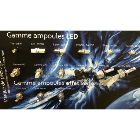Présentoir gamme d'ampoules LED automobile 840 x 590mm - Next-Tech® France Présentoir gamme d'ampoules LED automobile 840 x 590mm - Next-Tech® France