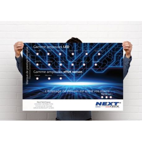 Présentoir gamme d'ampoules LED automobile 840 x 590mm - Next-Tech® France Présentoir gamme d'ampoules LED automobile 840 x 590mm - Next-Tech® France