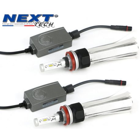 Ampoules LED voiture H11 55W homologuées 6000lm Canbus - Next-Tech® Ampoules LED voiture H11 55W homologuées 6000lm Canbus - Next-Tech®