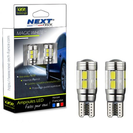 Veilleuses LED T10 W5W haut de gamme CANBUS 8W CREE - Blanc Veilleuses LED T10 W5W haut de gamme CANBUS 8W CREE - Blanc