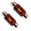 Veilleuses ampoules navette C5W à 2 Led CREE CANBUS 36mm