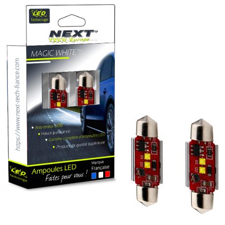 Veilleuses ampoules navette C5W à 2 Led CREE CANBUS 36mm Veilleuses ampoules navette C5W à 2 Led CREE CANBUS 36mm