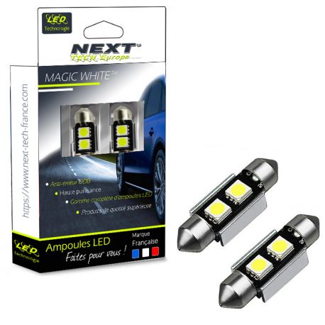 Veilleuses ampoules navette C3W 31mm à 2 Led CANBUS Veilleuses ampoules navette C3W 31mm à 2 Led CANBUS
