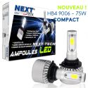 Ampoules HB4 9006 LED ventilées compactes 75W blanc - Next-Tech®