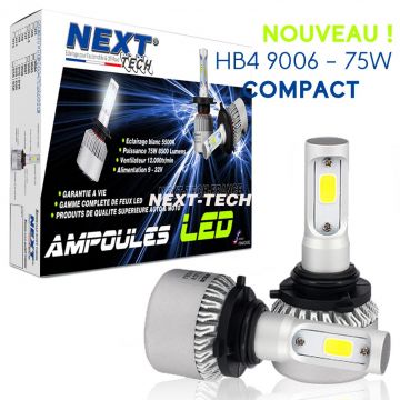  KATUR Ampoule HB4 LED 20000LM, 100W 400% Lumière 6000K Blanc  Anti Erreur Kit de Conversion LED HB4 9006 Phares, 1:1 Mini Taille Plug and  Play pour Rechange Lampes Halogènes(Pack de 2)