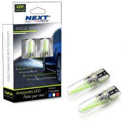 T10 W5W Veilleuses LED filaments blanc froid 8000K - Next-Tech®