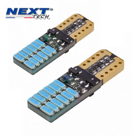 T10 W5W LED bleuté 8000K Canbus - anti erreur ODB - plates T10 W5W LED bleuté 8000K Canbus - anti erreur ODB - plates