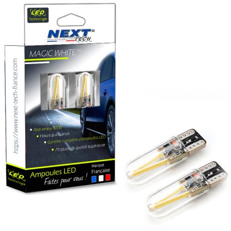 T10 W5W Veilleuses LED filaments blanc doré 4300K - Next-Tech® T10 W5W Veilleuses LED filaments blanc doré 4300K - Next-Tech®