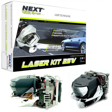 Kit projecteur laser modulaire 25W pour véhicule - universel - Next-Tech® Kit projecteur laser modulaire 25W pour véhicule - universel - Next-Tech®