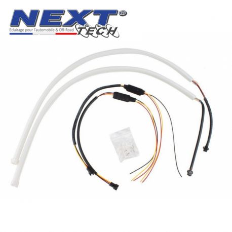 Feu arrière bande flexible DUAL LED rouge et orange clignotant Feu arrière bande flexible DUAL LED rouge et orange clignotant