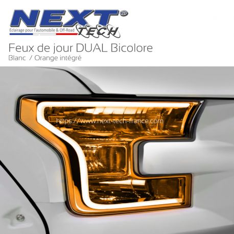 Feu arrière bande flexible DUAL LED rouge et orange clignotant Feu arrière bande flexible DUAL LED rouge et orange clignotant