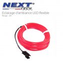 Eclairage LED d'ambiance flexible 2M pour habitacle véhicule - Rouge