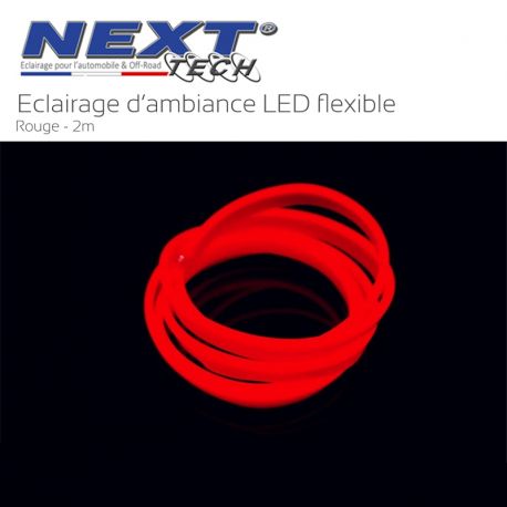Eclairage LED d'ambiance flexible 2M pour habitacle véhicule - Rouge Eclairage LED d'ambiance flexible 2M pour habitacle véhicule - Rouge